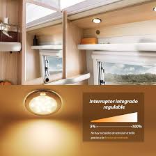 Plafón LED 12V con Interruptor Ultrafino - Luz Cálida