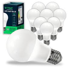 V-TAC 10x Bombillas LED E27 A60 - 8