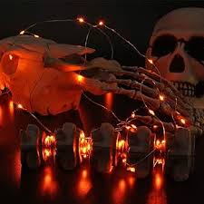 Luces LED Naranja de Otoño - 8 Piezas para Halloween