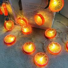Cadena de Luces LED Frutales - Limón Brillante para Decoración Navideña
