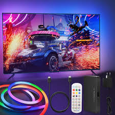 CHMMY Tira LED Neón RGBIC 4m para TV