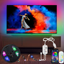 Tira LED RGBIC ETRLNXY de 4m para TV de 55-70 Pulgadas