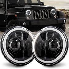 Faros LED Maimiao 7 Pulgadas para Jeep - 300W Ojos de Ángel