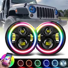 Faro LED RGB 7" Ojo de Ángel para Wrangler JK