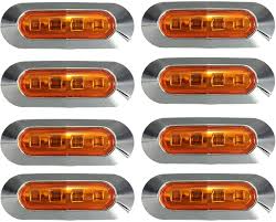 Juego de 8 Luces LED Laterales Impermeables para Faros