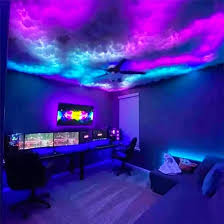 Luces LED 3D Nube de Relámpagos - Decoración Ambiental para Sala de Juegos