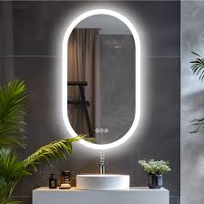 Espejo Baño Ovalado LUVODI con Luz LED 80x50 cm