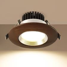 Foco Empotrable LED Redondo de Nogal