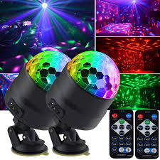 Paquete de 2 Luces de Discoteca LED Activadas por Sonido