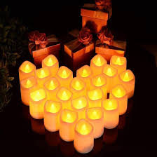 Juego de 24 Velas LED sin Llama para Decoración
