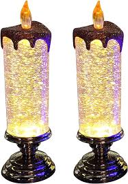 Set de 2 Velas USB Navideñas con 7 Colores Ambientales
