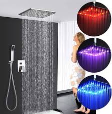 Juego de Ducha LED Empotrado con Cambio de Color