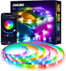 CHACOKO Tira LED RGB 10M Impermeable con Efecto Arco Iris
