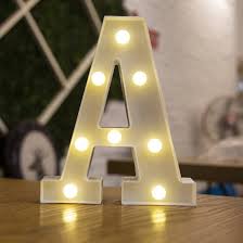 Letras Decorativas LED en Forma de Luna