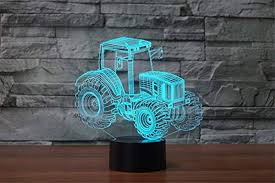 Lámpara Nocturna 3D de Tractor