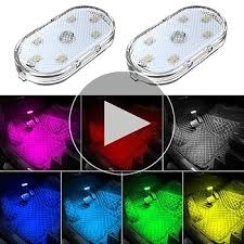 Juego de 2 Luces LED Interiores para Coche - 7 Colores