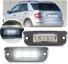 Luces LED Transparentes NSLUMO para Matrícula - Compatibles con Mercedes Clase R